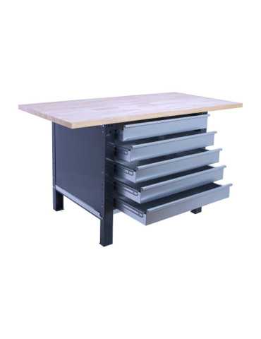 Banco trabajo 865x1500x750 SIMONWORK BT6 PRO LAMINATE 5BOX 1500 ANTRACITA/HA marca SIMONRACK 2