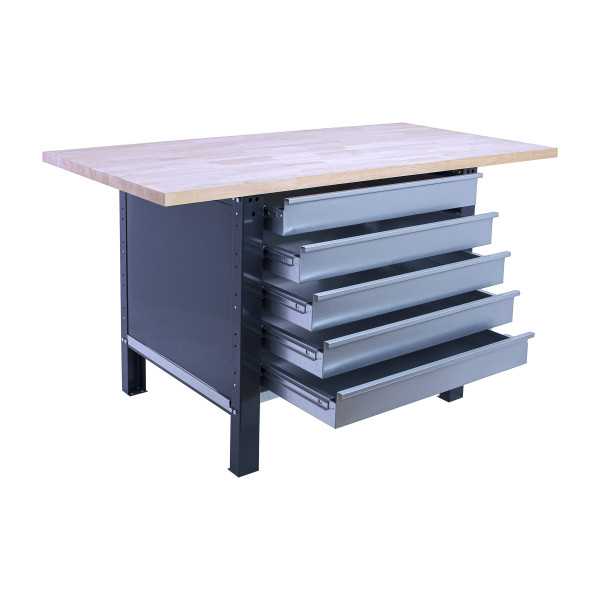 Banco trabajo 865x1800x750 SIMONWORK BT6 PRO LAMINATE 5BOX 1800 ANTRACITA/HA marca SIMONRACK