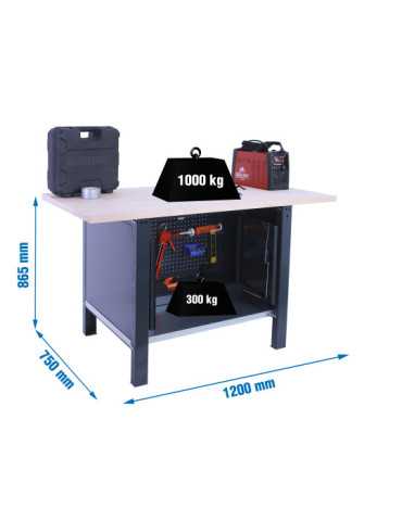 Banco trabajo 865x1200x750 SIMONWORK BT6 PRO LAMINATE CABINET 1200 ANTRACITA/ marca SIMONRACK