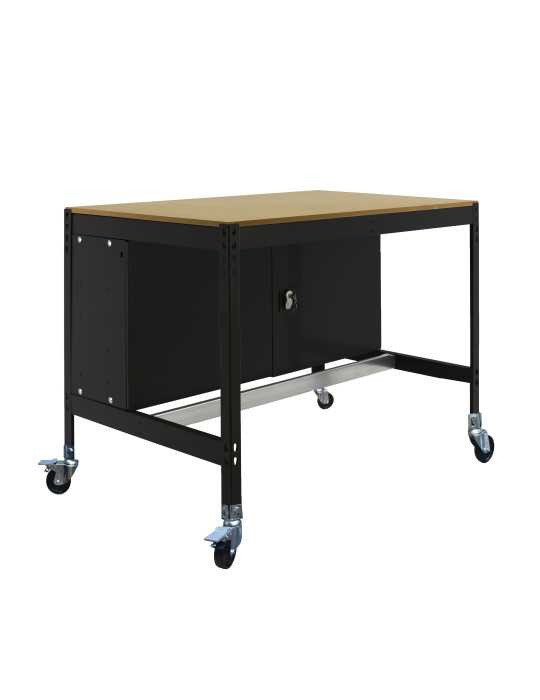 Banco trabajo 917x910x610 SIMONWORK MOBILE BT0 CABINET 900 ANTRACITA/MADERA marca SIMONRACK