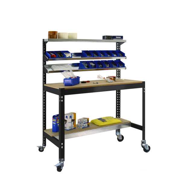 Banco trabajo 1520x1510x760 SIMONWORK MOBILE BT1 1500 ANTRACITA/MADERA marca SIMONRACK