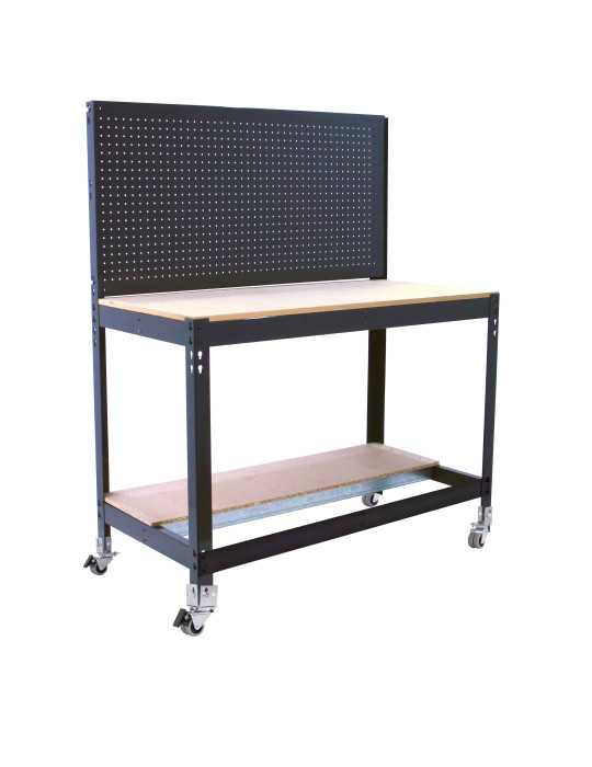 Banco trabajo 1520x1510x610 SIMONWORK MOBILE BT2 1500 ANTRACITA/MADERA marca SIMONRACK