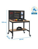 Banco trabajo 1520x910x610 SIMONWORK MOBILE BT2 900 ANTRACITA/MADERA marca SIMONRACK