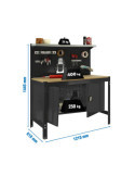 Banco trabajo 1445x1210x610 SIMONWORK BT3 CABINET 1200 ANTRACITA/MADERA marca SIMONRACK