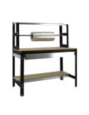 Banco trabajo 1445x1210x760 SIMONWORK BT4 BOX 1200 ANTRACITA/MADERA marca SIMONRACK