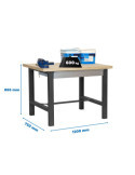 Banco trabajo 865x1200x750 SIMONWORK BT6 MDF 1BOX 1200x750 ANTRACITA/MADERA marca SIMONRACK