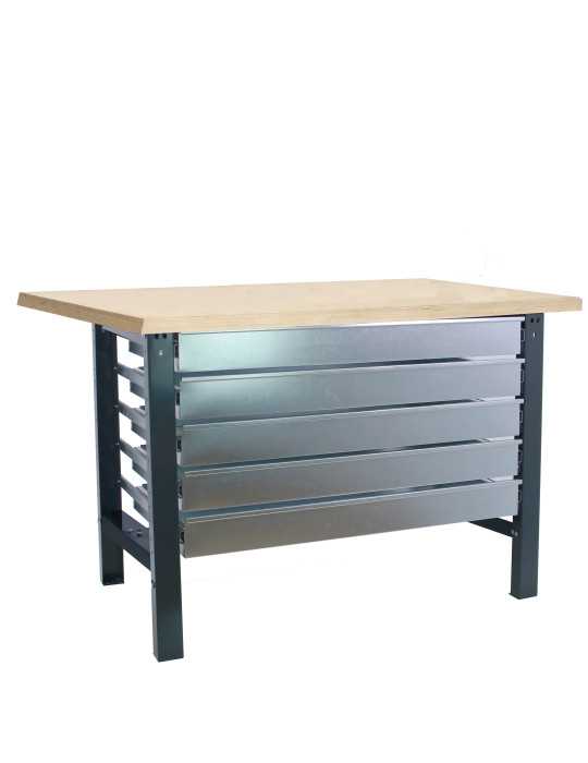 Banco trabajo 865x1200x750 SIMONWORK BT6 MDF 5BOX 1200x750 ANTRACITA/MADERA marca SIMONRACK