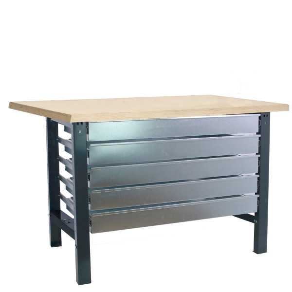 Banco trabajo 865x1800x750 SIMONWORK BT6 MDF 5BOX 1800x750 ANTRACITA/MADERA marca SIMONRACK