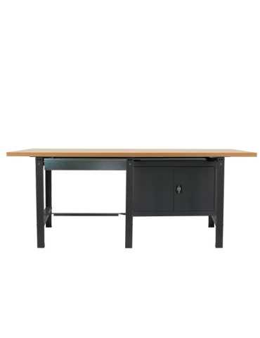 Banco trabajo 865x2100x750 SIMONWORK BT6 MDF TANDEM 1BOX 1CAB 2100 ANTRA/MADE marca SIMONRACK 2