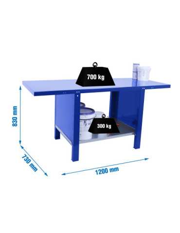 Banco trabajo 830x1200x730 SIMONWORK BT6 PRO METAL 1200 AZUL marca SIMONRACK