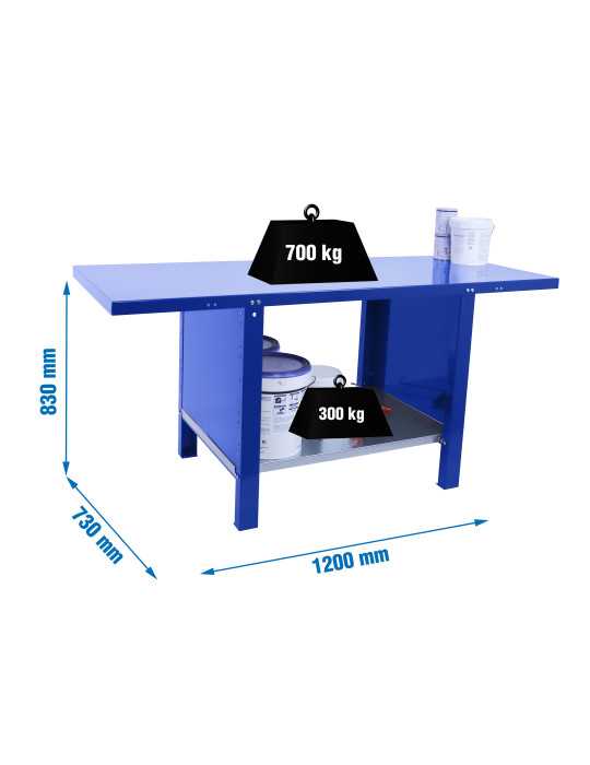 Banco trabajo 830x1200x730 SIMONWORK BT6 PRO METAL 1200 AZUL marca SIMONRACK
