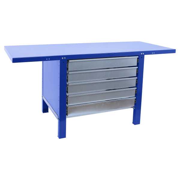 Banco trabajo 830x1500x730 SIMONWORK BT6 PRO METAL 5BOX 1500 AZUL marca SIMONRACK