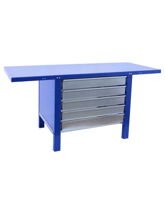 Banco trabajo 830x1800x730 SIMONWORK BT6 PRO METAL 5BOX 1800 AZUL marca SIMONRACK
