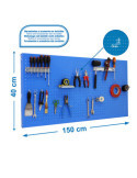 Panel perforado 400x1500x35 PANELCLICK 1500x400 AZUL + 14 HOOK + 3 ACCE marca SIMONRACK
