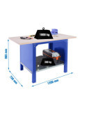 Banco trabajo 865x1200x750 SIMONWORK BT6 PRO LAMINATE 1200 AZUL/HAYA marca SIMONRACK