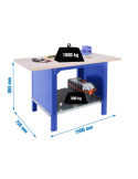 Banco trabajo 865x1500x750 SIMONWORK BT6 PRO LAMINATE 1500 AZUL/HAYA marca SIMONRACK