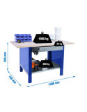 Banco trabajo 865x1500x750 SIMONWORK BT6 PRO LAMINATE 1BOX 1500 AZUL/HAYA marca SIMONRACK