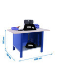 Banco trabajo 865x1500x750 SIMONWORK BT6 PRO LAMINATE CABINET 1500 AZUL/HAYA marca SIMONRACK