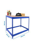 Banco trabajo 900x1200x450 SIMONWORK BASIC 1 901245-1 AZUL/MADERA marca SIMONRACK