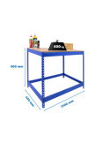 Banco trabajo 900x2100x450 SIMONWORK BASIC 1 902145-1 AZUL/MADERA marca SIMONRACK