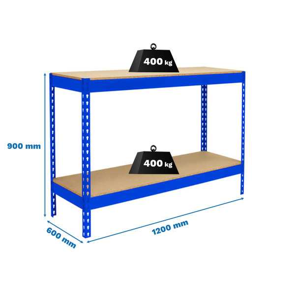 Banco trabajo 900x1200x600 SIMONWORK BASIC 2 901260-2 AZUL/MADERA marca SIMONRACK