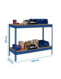 Banco trabajo 900x1500x450 SIMONWORK BASIC 2 901545-2 AZUL/MADERA marca SIMONRACK