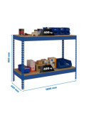 Banco trabajo 900x1800x450 SIMONWORK BASIC 2 901845-2 AZUL/MADERA marca SIMONRACK