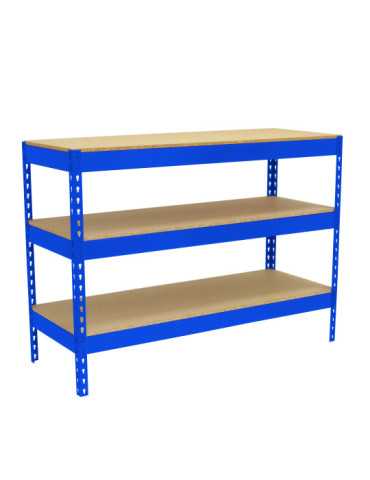 Banco trabajo 900x2100x600 SIMONWORK BASIC 3 902160-3 AZUL/MADERA marca SIMONRACK 2