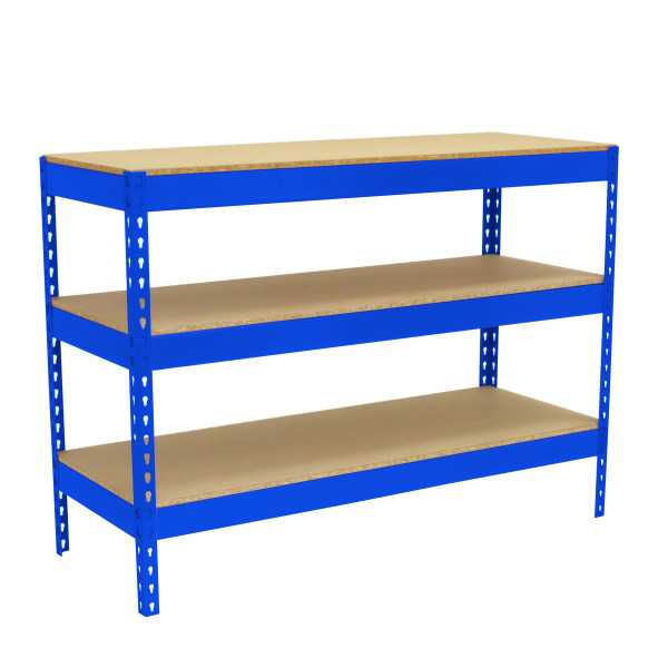 Banco trabajo 900x2100x600 SIMONWORK BASIC 3 902160-3 AZUL/MADERA marca SIMONRACK