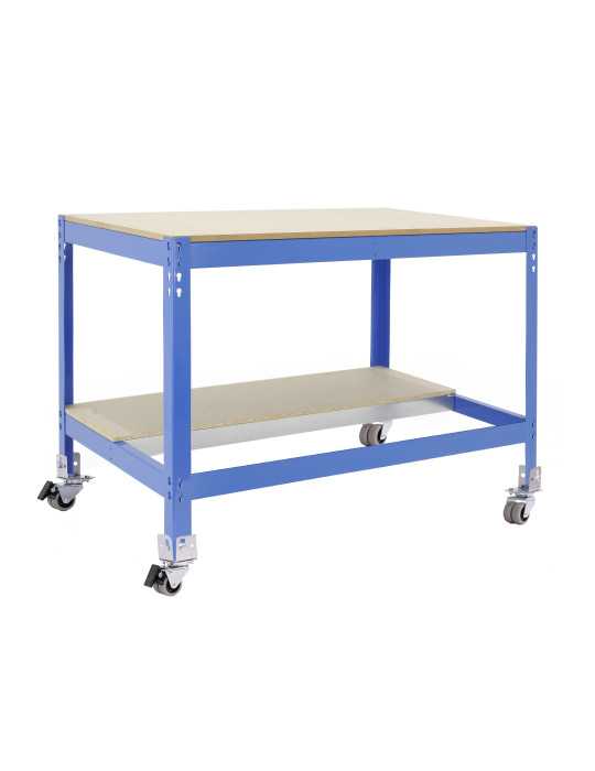 Banco trabajo 917x1510x760 SIMONWORK MOBILE BT0 1500 AZUL/MADERA marca SIMONRACK