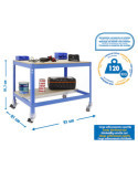 Banco trabajo 917x910x610 SIMONWORK MOBILE BT0 900 AZUL/MADERA marca SIMONRACK