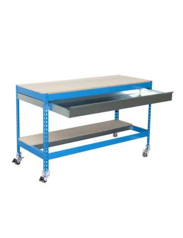 Banco trabajo 917x1210x760 SIMONWORK MOBILE BT0 BOX 1200 AZUL/MADERA marca SIMONRACK 2