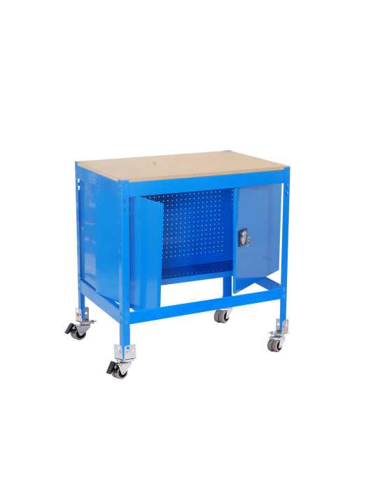Banco trabajo 917x910x610 SIMONWORK MOBILE BT0 CABINET 900 AZUL/MADERA marca SIMONRACK