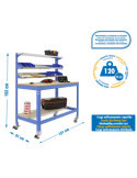 Banco trabajo 1520x1210x610 SIMONWORK MOBILE BT1 1200 AZUL/MADERA marca SIMONRACK
