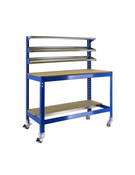 Banco trabajo 1520x1510x760 SIMONWORK MOBILE BT1 1500 AZUL/MADERA marca SIMONRACK
