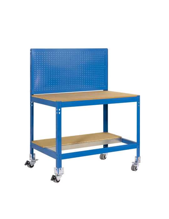 Banco trabajo 1520x1510x610 SIMONWORK MOBILE BT2 1500 AZUL/MADERA marca SIMONRACK