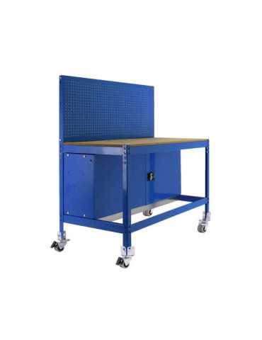 Banco trabajo 1520x1210x610 SIMONWORK MOBILE BT2 CABINET 1200 AZUL/MADERA marca SIMONRACK 2