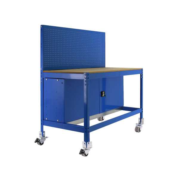 Banco trabajo 1520x910x610 SIMONWORK MOBILE BT2 CABINET 900 AZUL/MADERA marca SIMONRACK