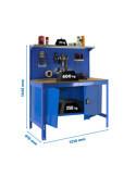 Banco trabajo 1445x1210x610 SIMONWORK BT3 CABINET 1200 AZUL/MADERA marca SIMONRACK