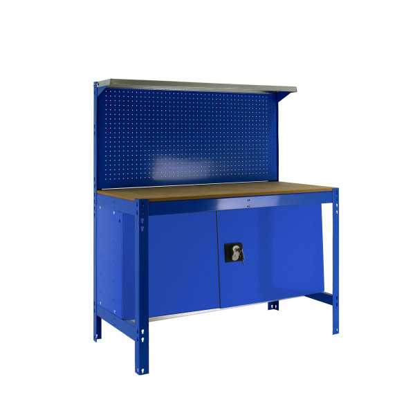 Banco trabajo 1445x1210x610 SIMONWORK BT3 CABINET 1200 AZUL/MADERA marca SIMONRACK