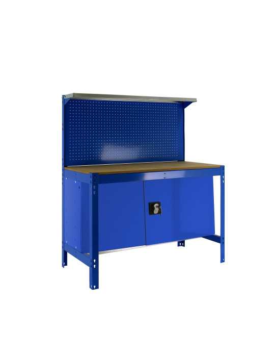 Banco trabajo 1445x910x610 SIMONWORK BT3 CABINET 900 AZUL/MADERA marca SIMONRACK