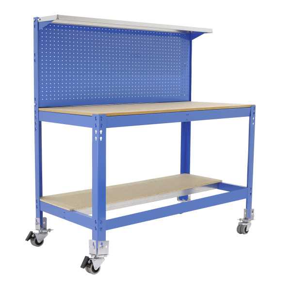 Banco trabajo 1520x1210x610 SIMONWORK MOBILE BT3 1200 AZUL/MADERA marca SIMONRACK