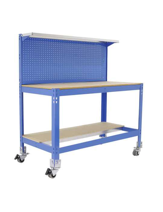 Banco trabajo 1520x910x610 SIMONWORK MOBILE BT3 900 AZUL/MADERA marca SIMONRACK