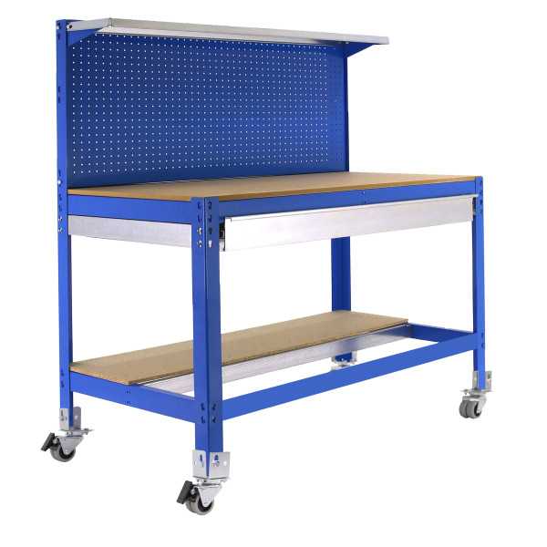 Banco trabajo 1520x910x610 SIMONWORK MOBILE BT3 BOX 900 AZUL/MADERA marca SIMONRACK