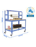 Banco trabajo 1520x1510x760 SIMONWORK MOBILE BT4 1500 AZUL/MADERA marca SIMONRACK