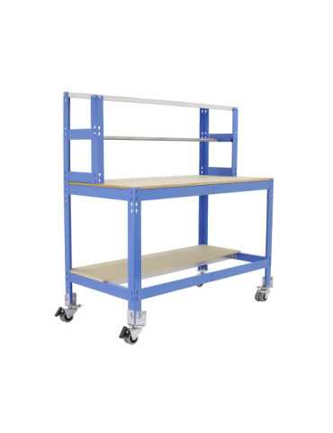 Banco trabajo 1520x1510x760 SIMONWORK MOBILE BT4 1500 AZUL/MADERA marca SIMONRACK 2