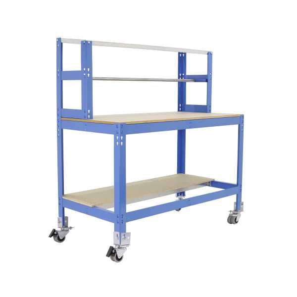Banco trabajo 1520x1510x760 SIMONWORK MOBILE BT4 1500 AZUL/MADERA marca SIMONRACK