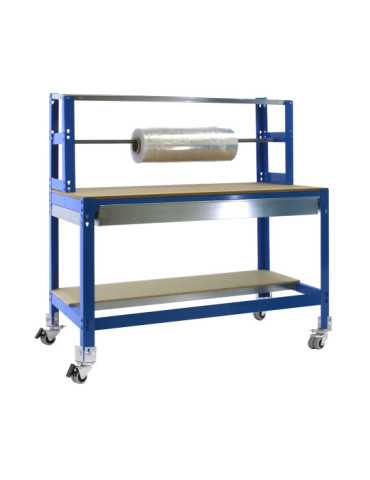 Banco trabajo 1520x910x760 SIMONWORK MOBILE BT4 BOX 900 AZUL/MADERA marca SIMONRACK 2