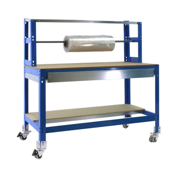 Banco trabajo 1520x910x760 SIMONWORK MOBILE BT4 BOX 900 AZUL/MADERA marca SIMONRACK