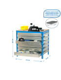 Banco trabajo 842x1210x760 SIMONWORK BT5 BOX6 1200 AZUL/MADERA marca SIMONRACK